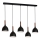 Luster na sajli NOAK WOOD 5xE27/15W/230V crno/bukva