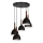 Luster na sajli NOAK WOOD 5xE27/15W/230V crno/bukva