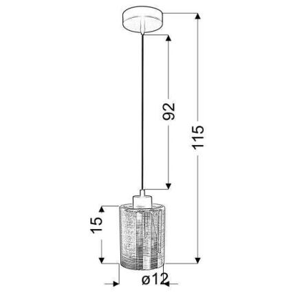 Luster na sajli NOCTURNO 1xE27/40W/230V
