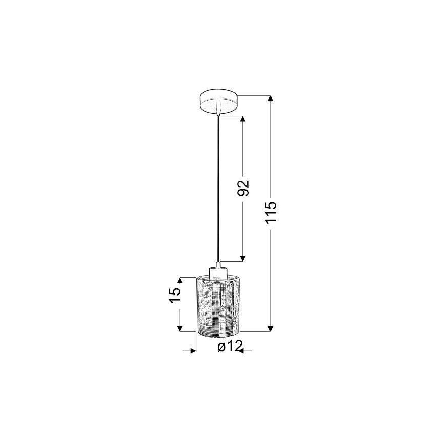 Luster na sajli NOCTURNO 1xE27/40W/230V