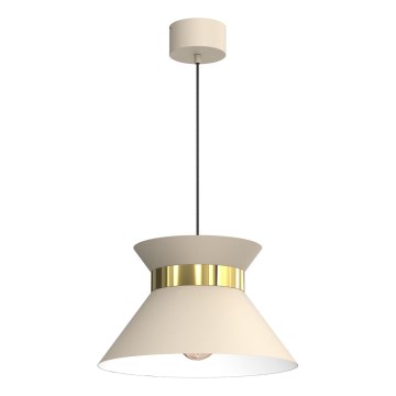 Luster na sajli NORGE 1xE27/15W/230V bež/zlatna