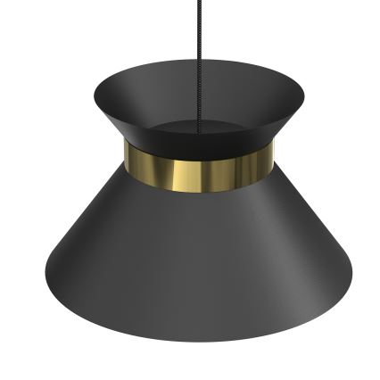 Luster na sajli NORGE 1xE27/15W/230V crno/zlatna