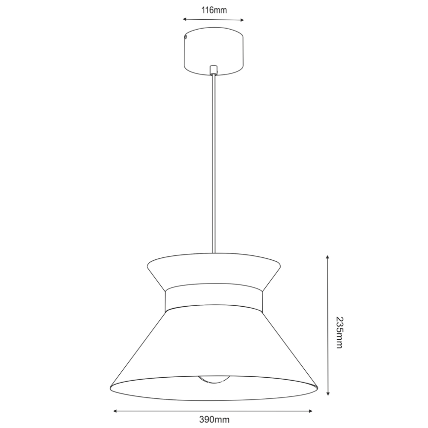 Luster na sajli NORGE 1xE27/15W/230V crno/zlatna