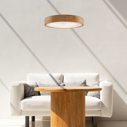 Luster na sajli OAK 3xE27/60W/230V hrast ø 47,5 cm