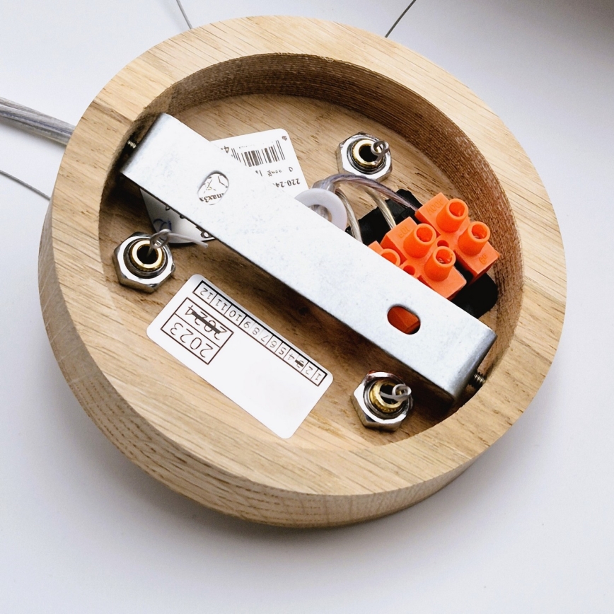 Luster na sajli OAK 3xE27/60W/230V hrast ø 47,5 cm