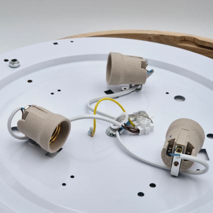 Luster na sajli OAK 3xE27/60W/230V hrast ø 47,5 cm