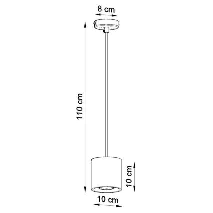 Luster na sajli ORBIS 1 1xGU10/40W/230V bela