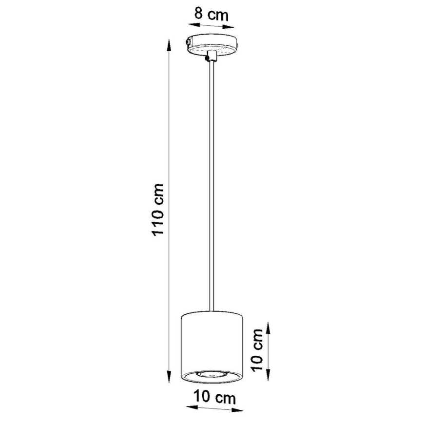 Luster na sajli ORBIS 1 1xGU10/40W/230V sivo