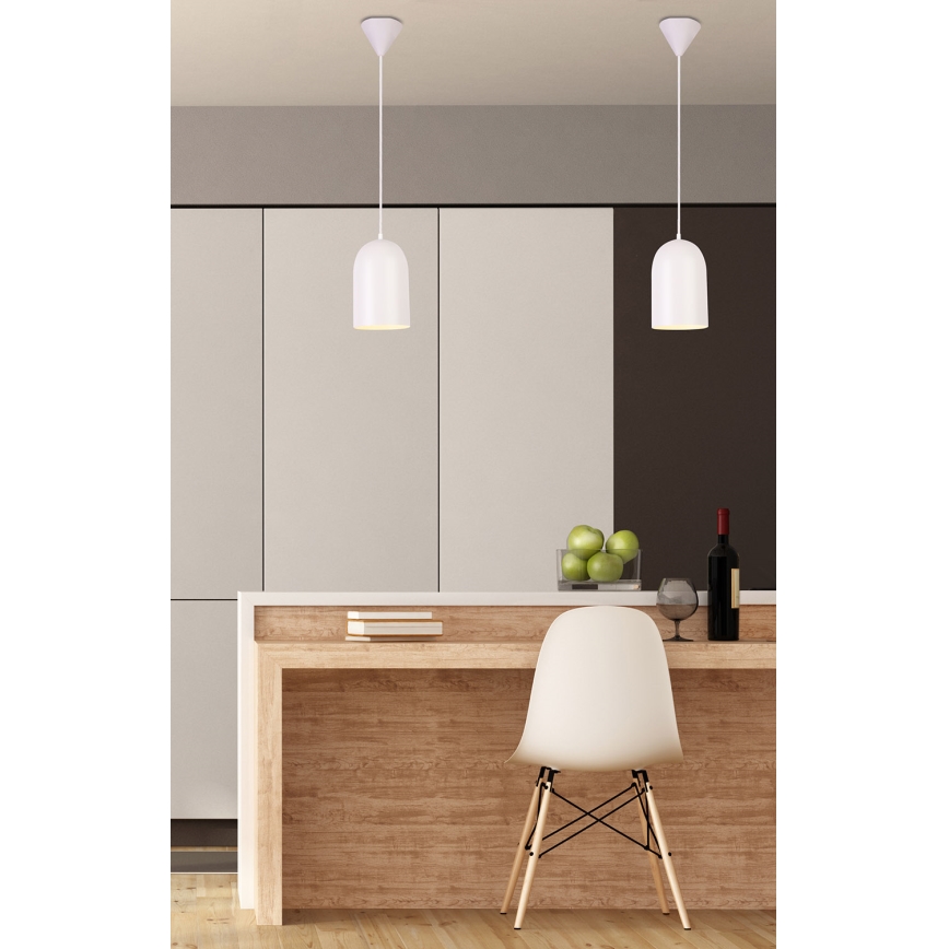 Luster na sajli OSS 1xE27/40W/230V bela