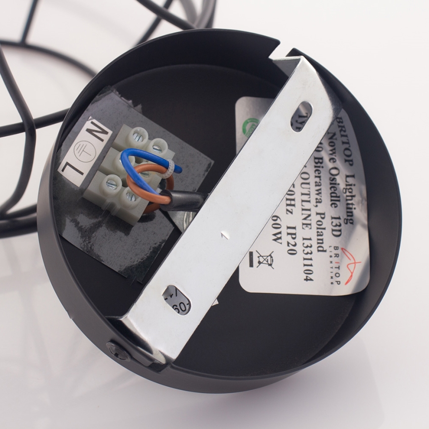 Luster na sajli OUTLINE 1xE27/60W/230V – FSC sertifikovano