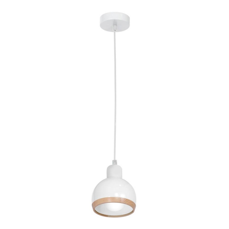Luster na sajli OVAL 1xE27/60W/230V bela