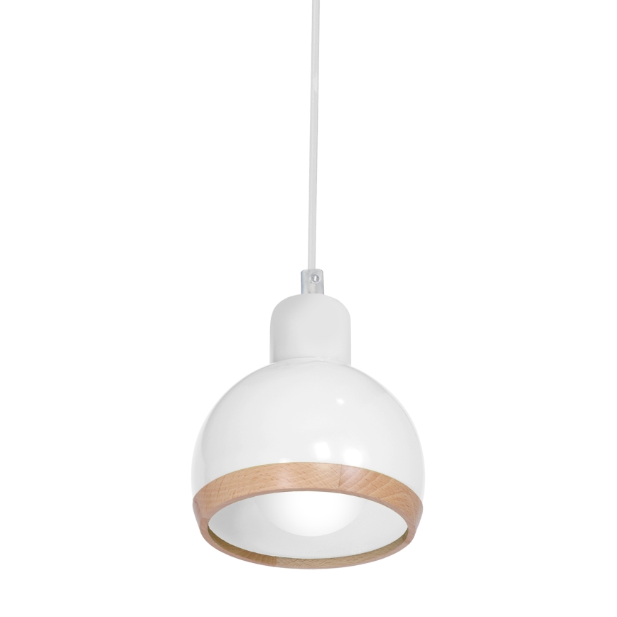 Luster na sajli OVAL 1xE27/60W/230V bela
