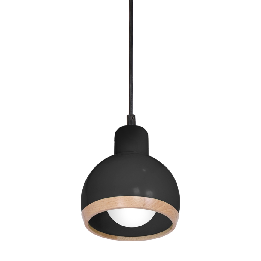 Luster na sajli OVAL 1xE27/60W/230V crno
