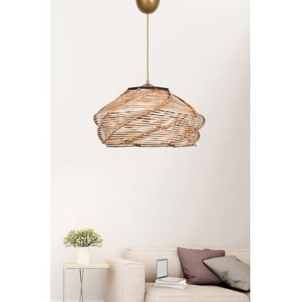 Luster na sajli OVALE 1xE27/60W/230V ratan