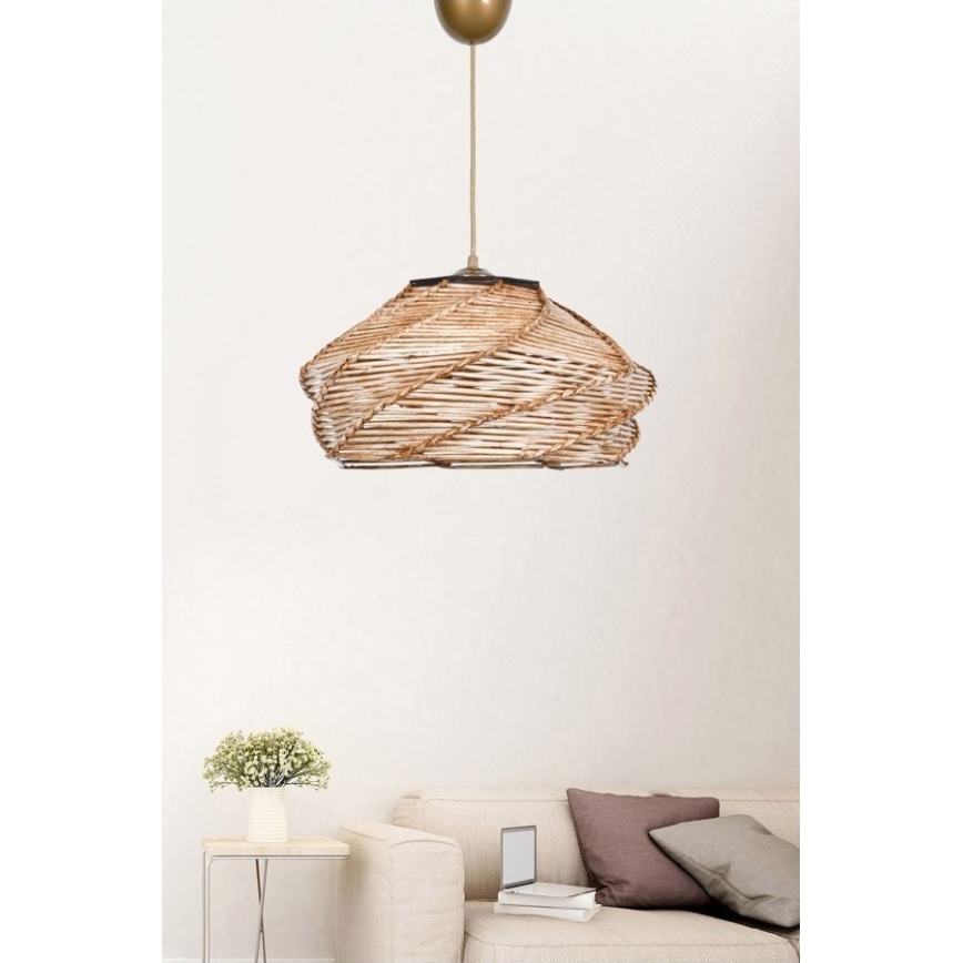 Luster na sajli OVALE 1xE27/60W/230V ratan