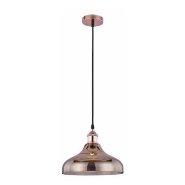 Luster na sajli OXIGEN 1xE27/15W/230V bakrena/roze zlatno