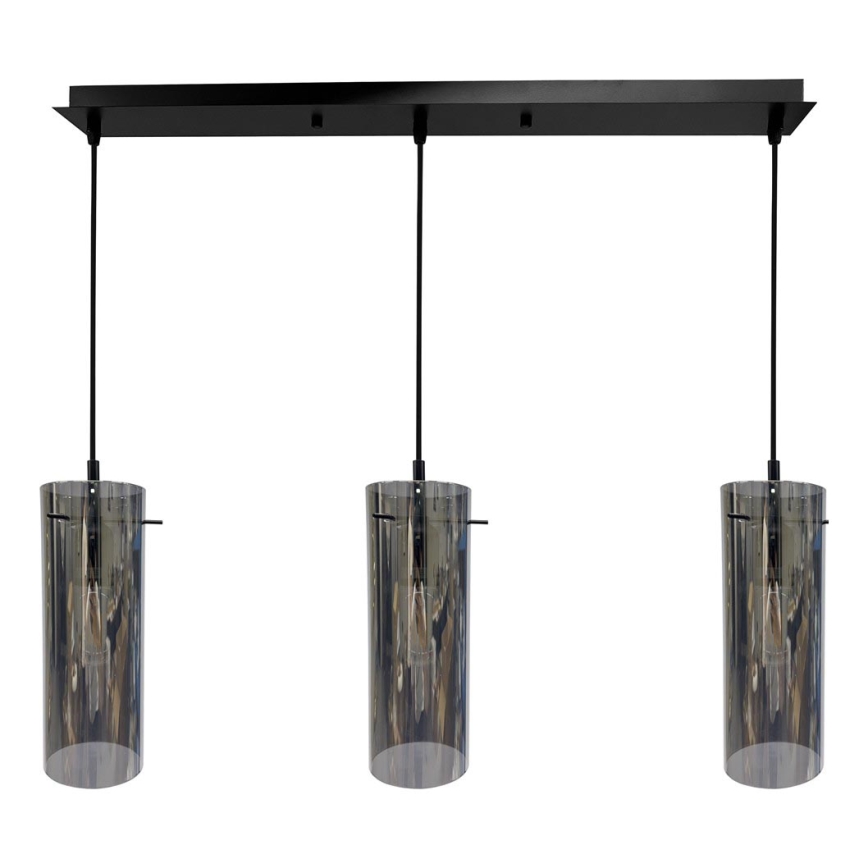 Luster na sajli PADOVA 3xE27/15W/230V crno