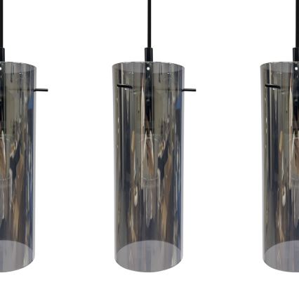 Luster na sajli PADOVA 3xE27/15W/230V crno