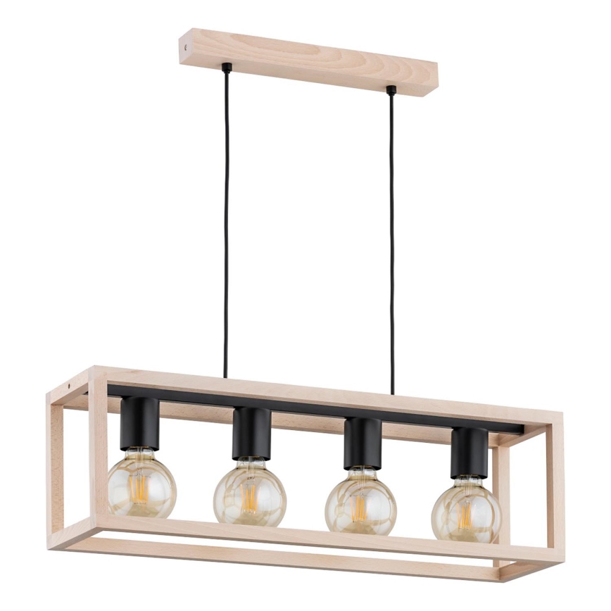 Luster na sajli PAKO 4xE27/15W/230V bež