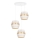 Luster na sajli PARIS 3xE27/60W/230V pr. 45 cm bela/zlatna