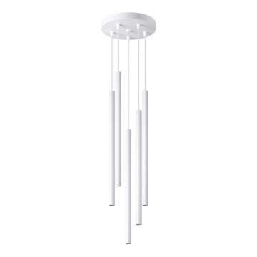 Luster na sajli PASTELO 5xG9/8W/230V bela