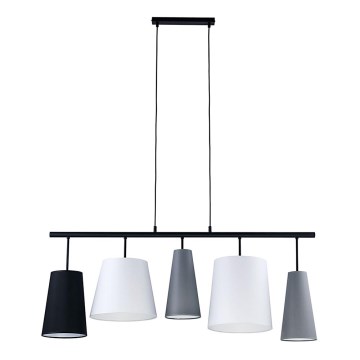 Luster na sajli PEDRO 5xE27/60W/230V sivo