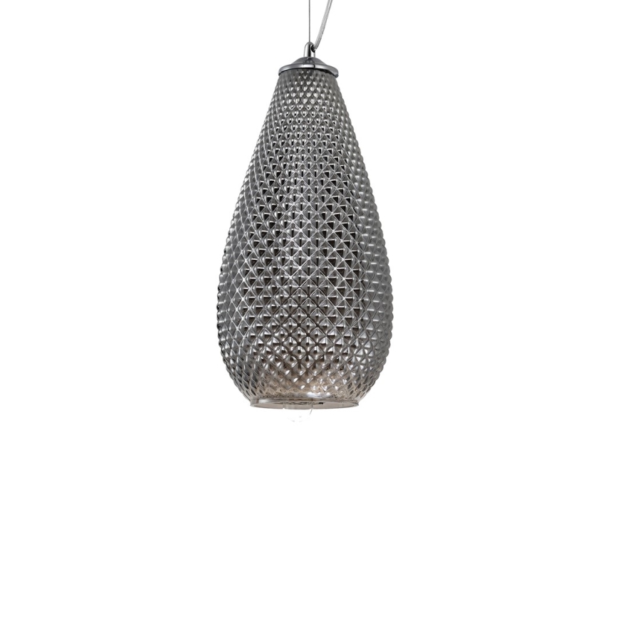 Luster na sajli PETRA 1xE27/60W/230V sivo