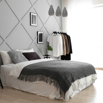 Luster na sajli PETRA 3xE27/60W/230V sivo