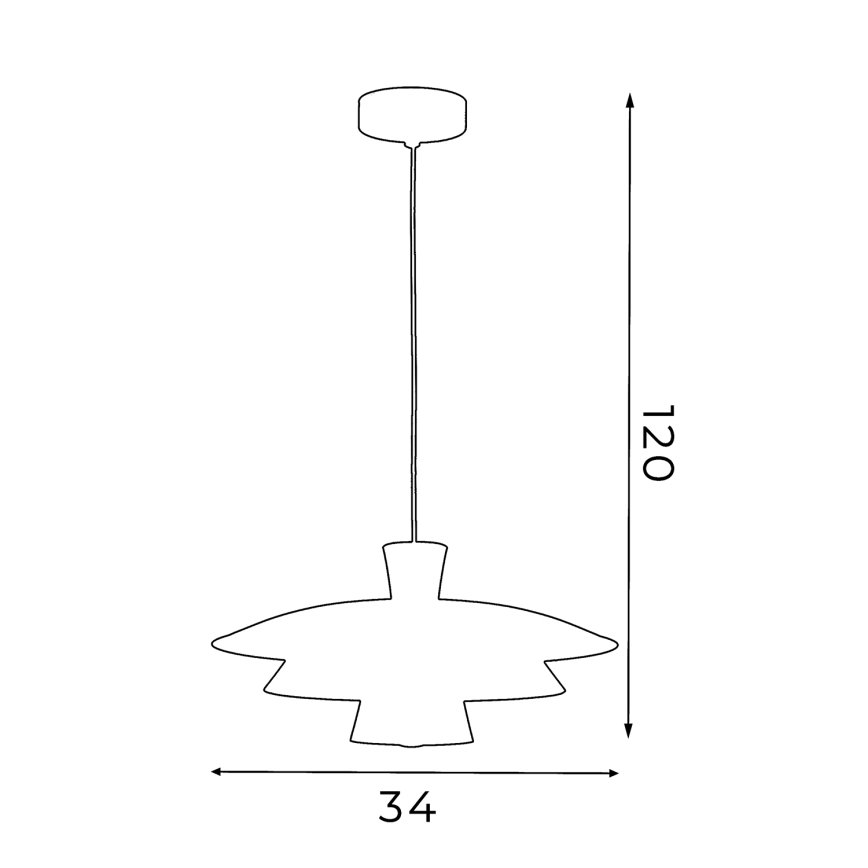 Luster na sajli PLATO 1xE27/60W/230V