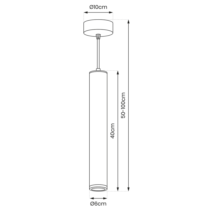 Luster na sajli PORTER 1xGU10/8W/230V bela