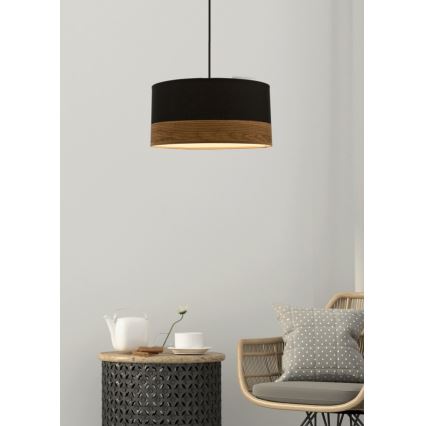 Luster na sajli PORTO 1xE27/60W/230V crno/braon