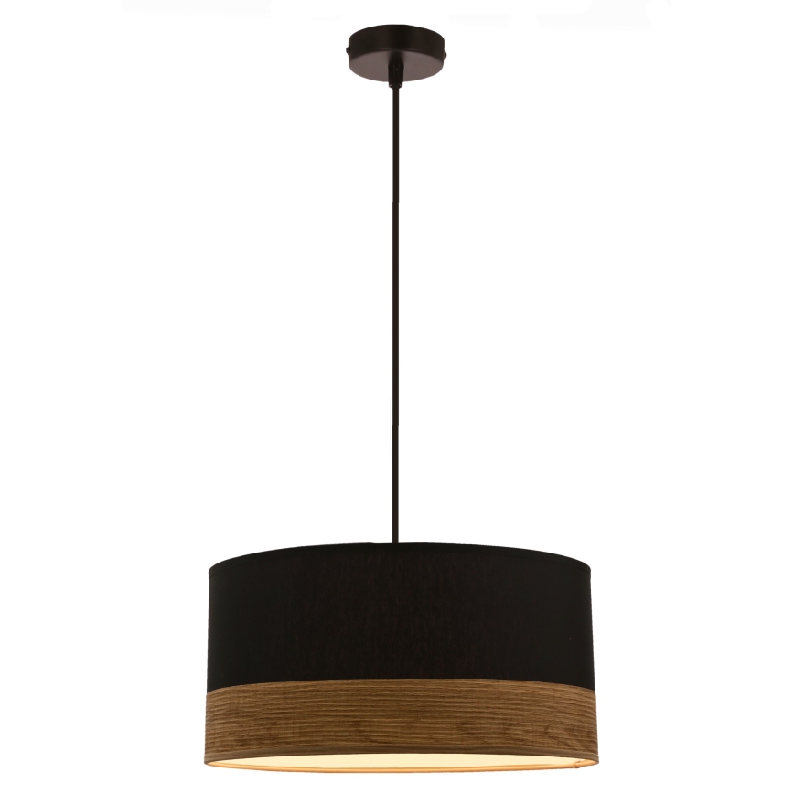 Luster na sajli PORTO 1xE27/60W/230V crno/braon