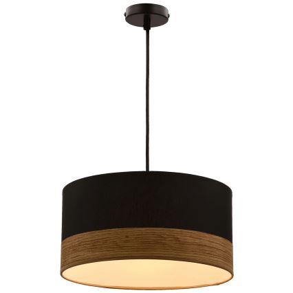 Luster na sajli PORTO 1xE27/60W/230V crno/braon
