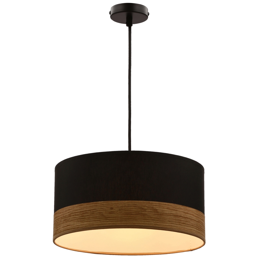 Luster na sajli PORTO 1xE27/60W/230V crno/braon