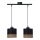 Luster na sajli PORTO 2xE27/60W/230V crno/braon