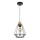 Luster na sajli PRIMO 1xE27/60W/230V crno/zlatna