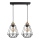 Luster na sajli PRIMO 2xE27/60W/230V crno/zlatna