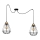 Luster na sajli PRIMO 2xE27/60W/230V pauk crno/zlatna