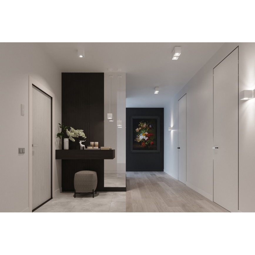 Luster na sajli QUAD 1 1xGU10/40W/230V bela