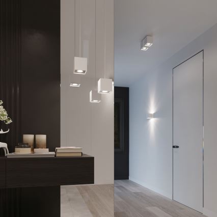 Luster na sajli QUAD 1 1xGU10/40W/230V bela