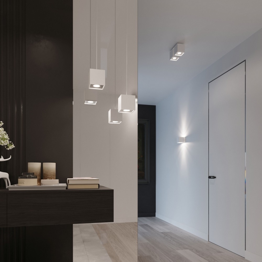 Luster na sajli QUAD 1 1xGU10/40W/230V bela