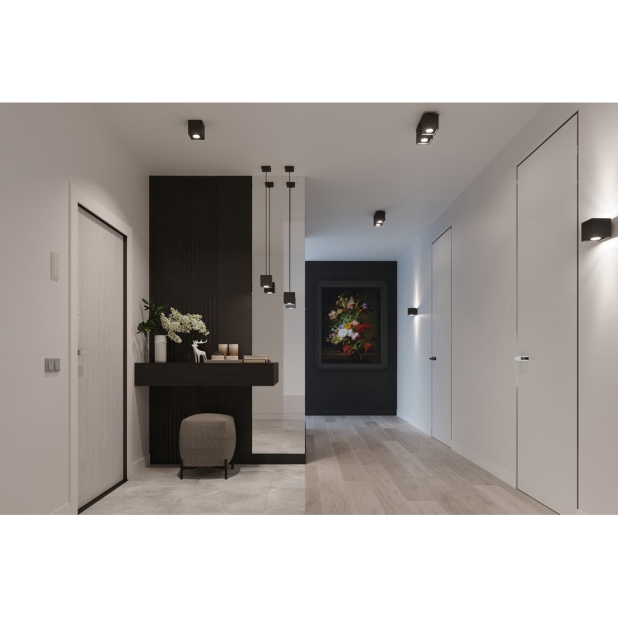 Luster na sajli QUAD 1 1xGU10/40W/230V crno