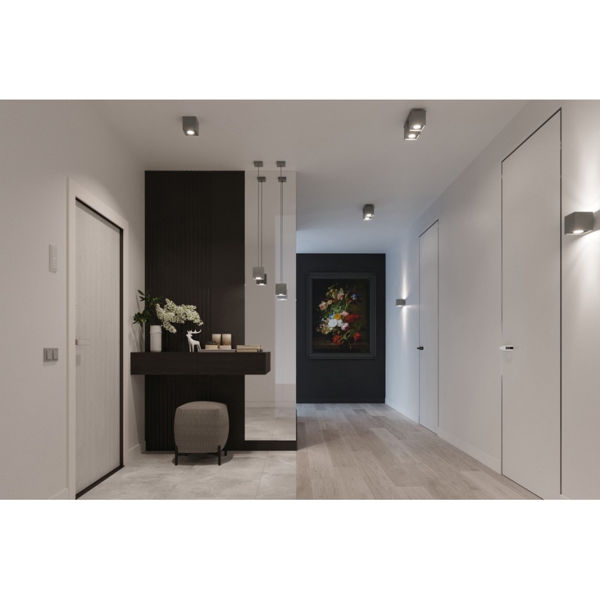 Luster na sajli QUAD 1 1xGU10/40W/230V sivo