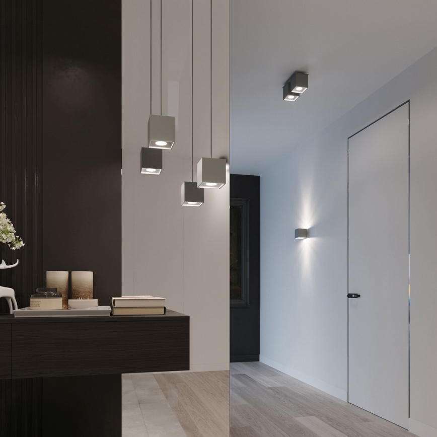 Luster na sajli QUAD 1 1xGU10/40W/230V sivo