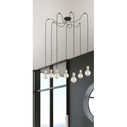 Luster na sajli QUALLE 5xE27/60W/230V pauk