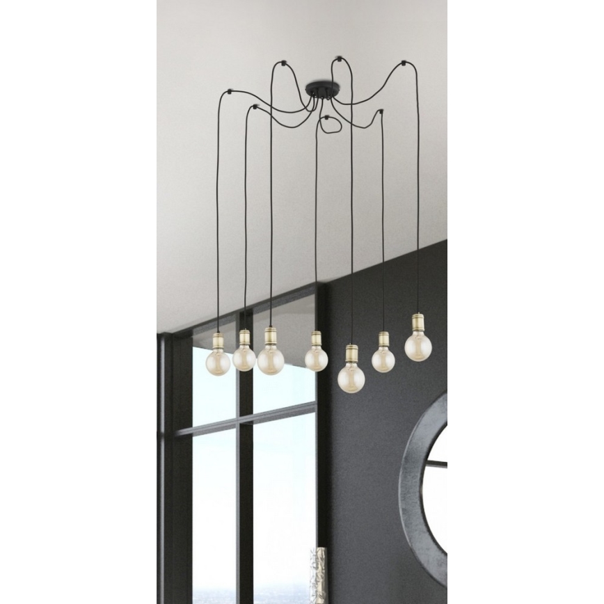 Luster na sajli QUALLE 5xE27/60W/230V pauk
