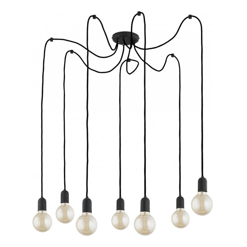 Luster na sajli QUALLE 7xE27/60W/230V pauk