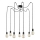 Luster na sajli QUALLE 7xE27/60W/230V pauk
