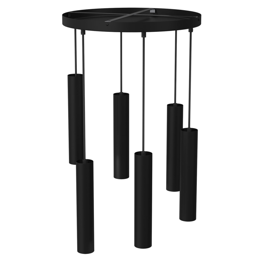 Luster na sajli RAITO 6xGU10/8W/230V crno