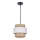 Luster na sajli RATTAN 1xE27/40W/230V bela/braon